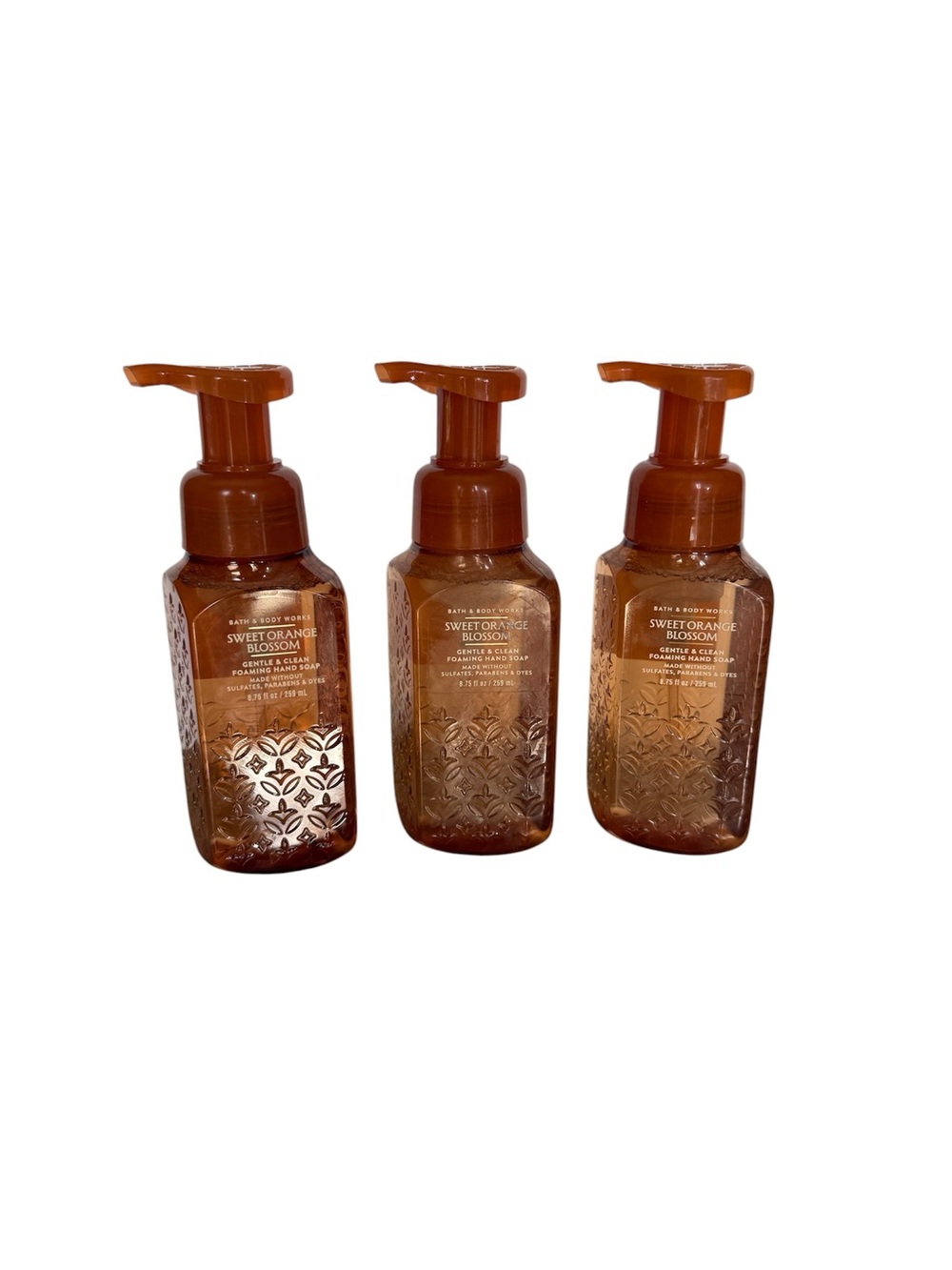 Bath & Body Works Sweet Orange Blossom Foaming Hand Soap w/Essential oils x3